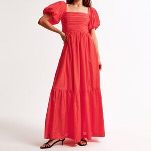 Women's The A&F Emerson Drama Bow-Back Maxi Dress NWT